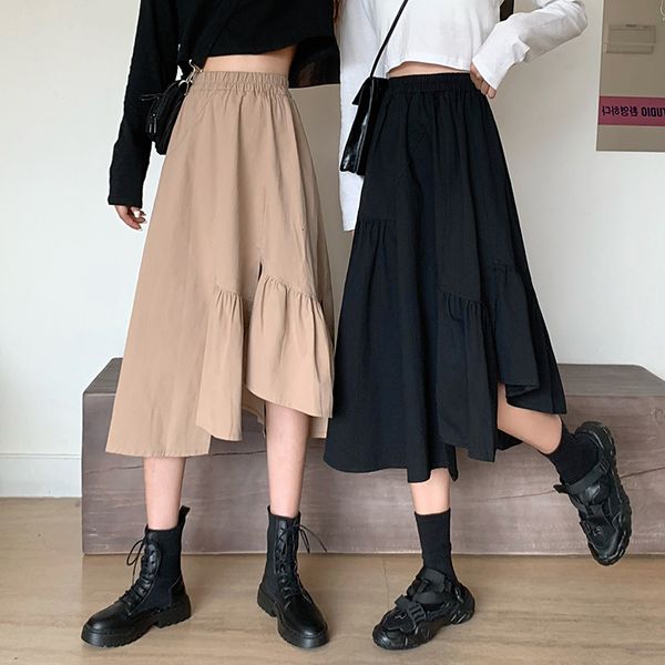 2021 New Female Autumn Harajuku Dark Slit Medium Length to High-fashion All-match Skirt 2vrc, Black
2021 New Female Autumn Harajuku Dark Slit Medium Length to High-fashion All-match Skirt 2vrc, Black