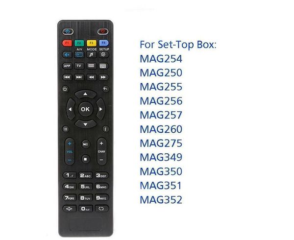 replacement remote controler for mag mag322 mag250 mag254 mag255 mag260 mag261 mag270 box original
replacement remote controler for mag mag322 mag250 mag254 mag255 mag260 mag261 mag270 box original