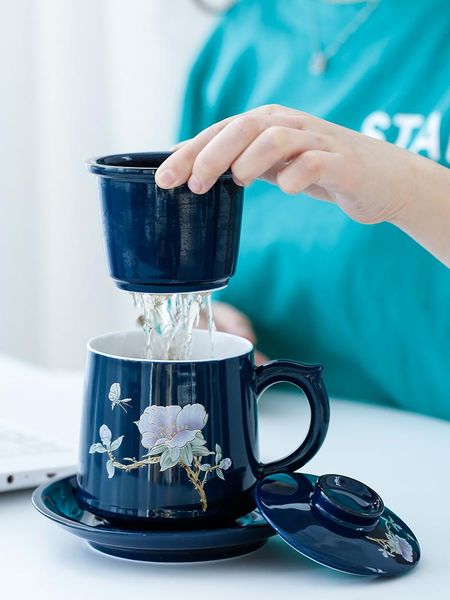 mugs creative mug ceramic with lid filter tea cup simple office home drinking water 450ml
mugs creative mug ceramic with lid filter tea cup simple office home drinking water 450ml