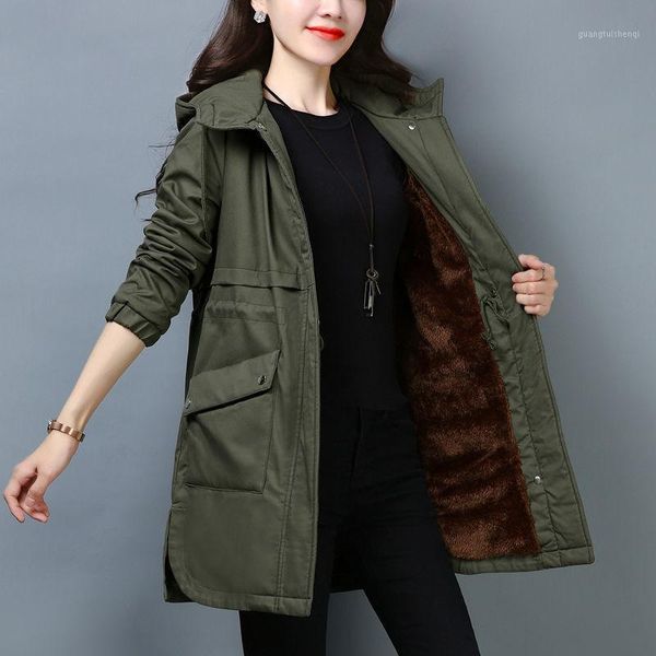 style ladies jackets for autumn winter plush thick warm women's trench coats hooded zipper legant female outerweara60 down & parkas, Black
style ladies jackets for autumn winter plush thick warm women's trench coats hooded zipper legant female outerweara60 down & parkas, Black
