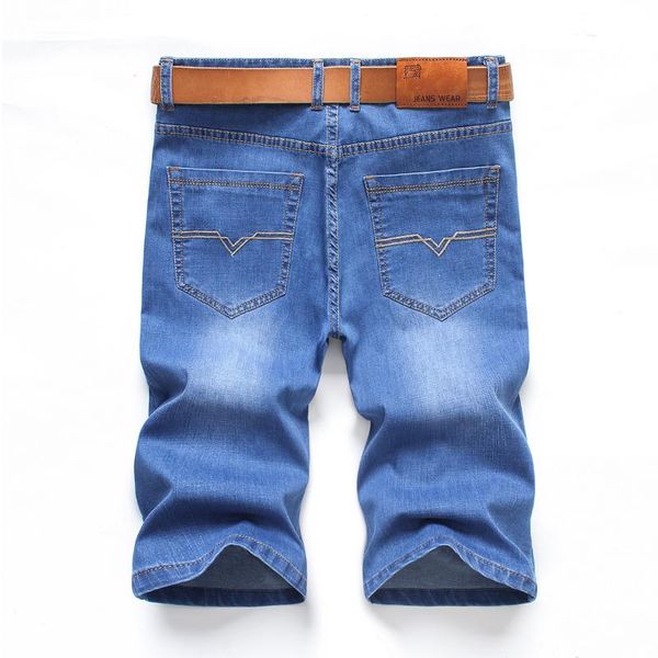 men's shorts summer denim thin section breathable stretch five-point pants loose straight casual, White;black
men's shorts summer denim thin section breathable stretch five-point pants loose straight casual, White;black