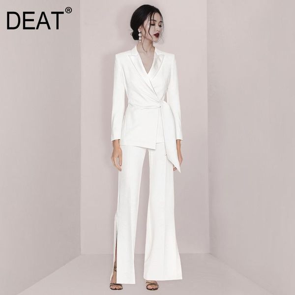 deat suit woman office lady style notched lacing slim blazer coat + solid zipper wide leg pants 2021 new spring fashion ar693, White
deat suit woman office lady style notched lacing slim blazer coat + solid zipper wide leg pants 2021 new spring fashion ar693, White
