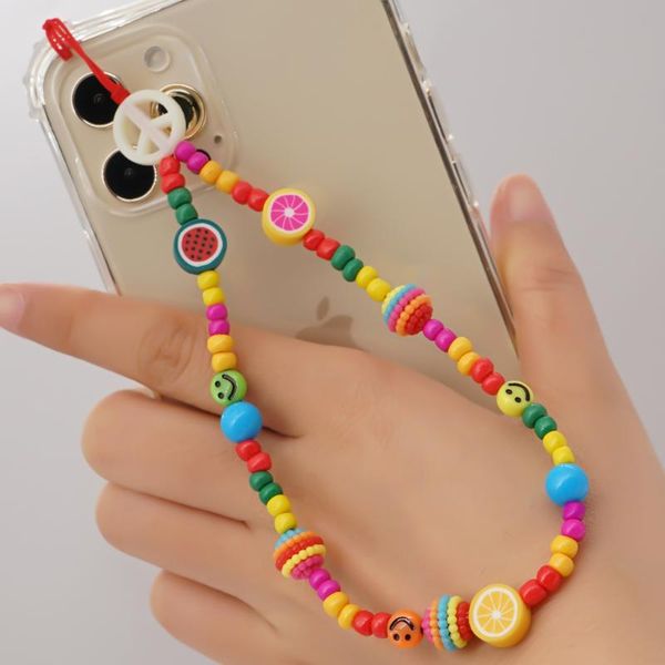 link, chain 2021 acrylic fruit beads cord for mobile phone candy string wristband colorful crystal women, Black
link, chain 2021 acrylic fruit beads cord for mobile phone candy string wristband colorful crystal women, Black