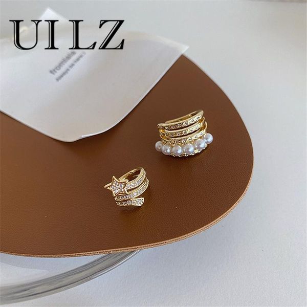 uilz metal star earrings for women fashion round gold hoop multi-circle inlaid zircon imitation pearl ear bone clip jewelry, Golden;silver
uilz metal star earrings for women fashion round gold hoop multi-circle inlaid zircon imitation pearl ear bone clip jewelry, Golden;silver