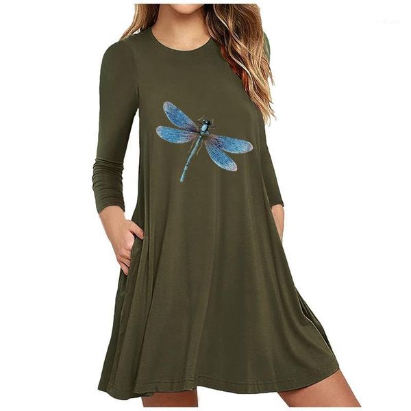 women loose leisure dress 2021 ladies casual dragonfly print dresses long-sleeved raglan color block vestido #4, Black;gray
women loose leisure dress 2021 ladies casual dragonfly print dresses long-sleeved raglan color block vestido #4, Black;gray
