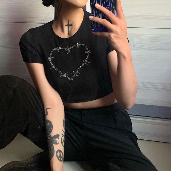 heart diamonds printed y2k aesthetic womens t-shirts streetwear casual crop gothic 90s outfits skinny tee, White
heart diamonds printed y2k aesthetic womens t-shirts streetwear casual crop gothic 90s outfits skinny tee, White