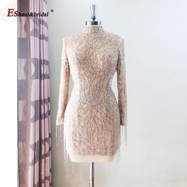 elegant high neck cocktail dress 2021 long sleeves mermaid sequin beads handmade tassel backless formal evening party gowns, White;black
elegant high neck cocktail dress 2021 long sleeves mermaid sequin beads handmade tassel backless formal evening party gowns, White;black