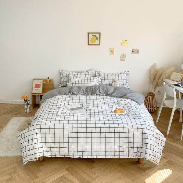 2021new textile white lattice simple bedding sets duvet cover pillowcase flat sheet boy teen girls bed linen
2021new textile white lattice simple bedding sets duvet cover pillowcase flat sheet boy teen girls bed linen