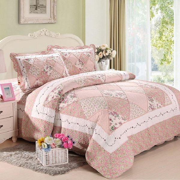 comforters & sets korea pink floral patchwork quilt set 3pcs bedspread quilted bedding cotton quilts bed covers shams king size coverlet bla
comforters & sets korea pink floral patchwork quilt set 3pcs bedspread quilted bedding cotton quilts bed covers shams king size coverlet bla