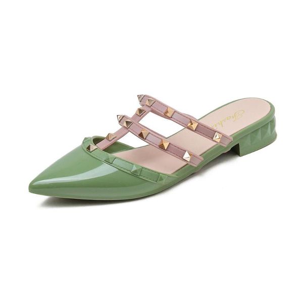 slippers summer rivet women pointed toe cool ladies basic colorful slides, Black
slippers summer rivet women pointed toe cool ladies basic colorful slides, Black