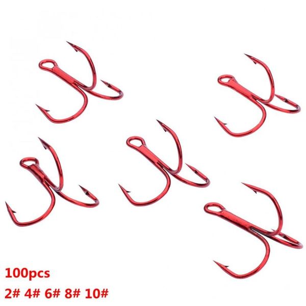 100pcs/lot treble fishing hooks 2# 4# 6# 8# 10# high carbon steel barbed hooks fishing tackle
100pcs/lot treble fishing hooks 2# 4# 6# 8# 10# high carbon steel barbed hooks fishing tackle