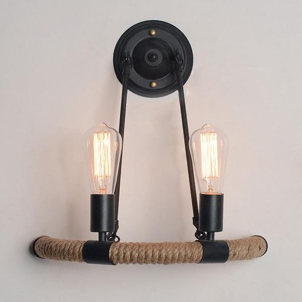 wall lamps american creative retro wrought iron double head rope lamp semi-circle bar clothing store aisle simple balcony stair light
wall lamps american creative retro wrought iron double head rope lamp semi-circle bar clothing store aisle simple balcony stair light