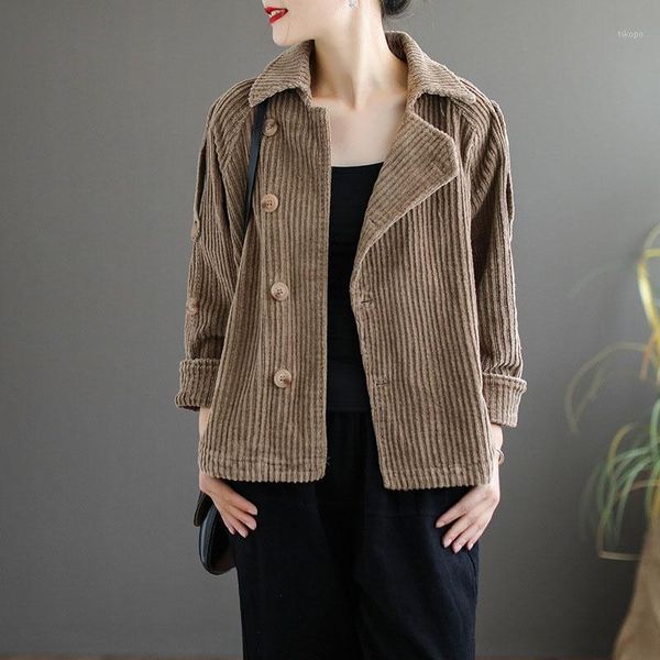autumn winter corduroy basic jacket women long sleeve casual single breasted cotton coat solid color clothing khaki green1, Black;brown
autumn winter corduroy basic jacket women long sleeve casual single breasted cotton coat solid color clothing khaki green1, Black;brown