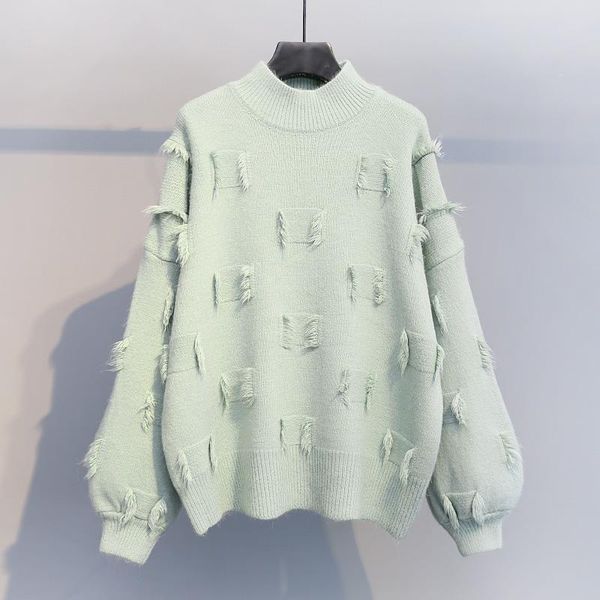 women's sweaters tassel knitted women sweater and pullovers lantern sleeved solid loose casual all match thicken female pulls outwear, White;black
women's sweaters tassel knitted women sweater and pullovers lantern sleeved solid loose casual all match thicken female pulls outwear, White;black