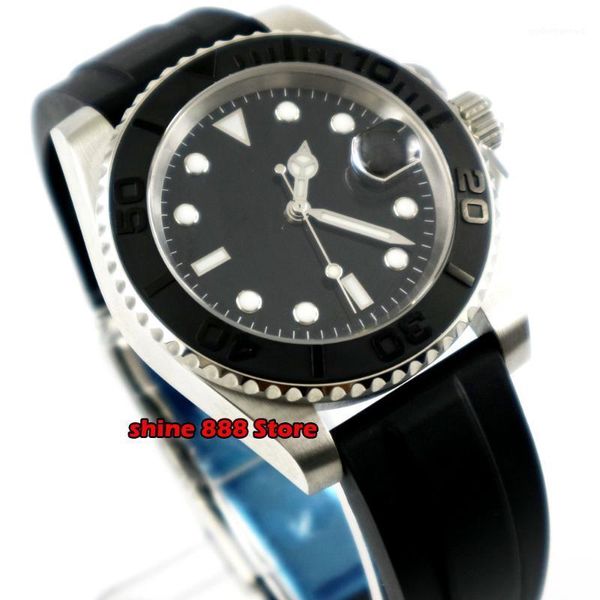 wristwatches sapphire crystal 40mm black sterile dial men's watch ceramic bezel miyota nh35 automatic movement luminous wristwatch, Slivery;brown
wristwatches sapphire crystal 40mm black sterile dial men's watch ceramic bezel miyota nh35 automatic movement luminous wristwatch, Slivery;brown