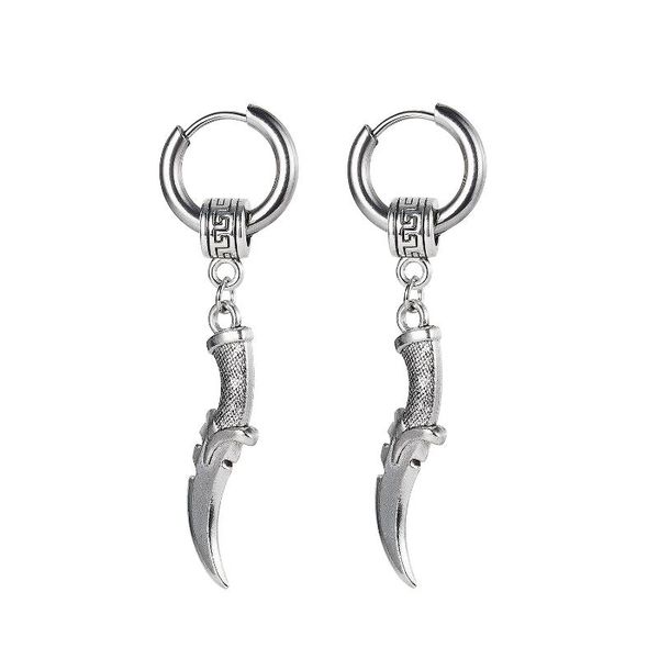 dangle & chandelier men earrings small knife earring circle ears for boy fashion punk cool jewelry, Silver
dangle & chandelier men earrings small knife earring circle ears for boy fashion punk cool jewelry, Silver