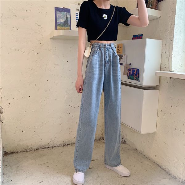 women's brim high waist harajuku overalls streetwear denim pants with straight jeans pachwork long-leg pocket 7umb, Blue
women's brim high waist harajuku overalls streetwear denim pants with straight jeans pachwork long-leg pocket 7umb, Blue