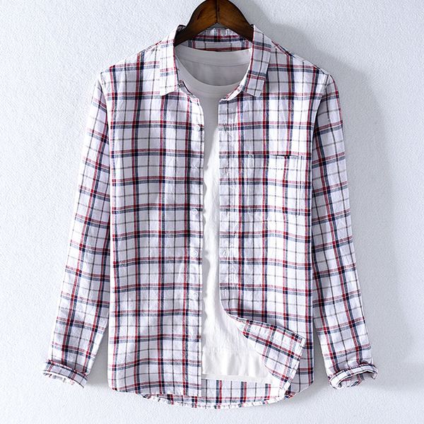 2021 new camisa de linho e algodo marca dos moda da primavera para os homens casuais camisas xadrez masculino s yyyf, White
2021 new camisa de linho e algodo marca dos moda da primavera para os homens casuais camisas xadrez masculino s yyyf, White