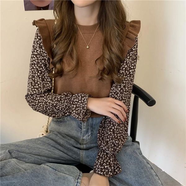 women's sweaters 2021 knitted floral sleeve fake two piece long early autumn pullovers vintage sweet japan style, White;black
women's sweaters 2021 knitted floral sleeve fake two piece long early autumn pullovers vintage sweet japan style, White;black