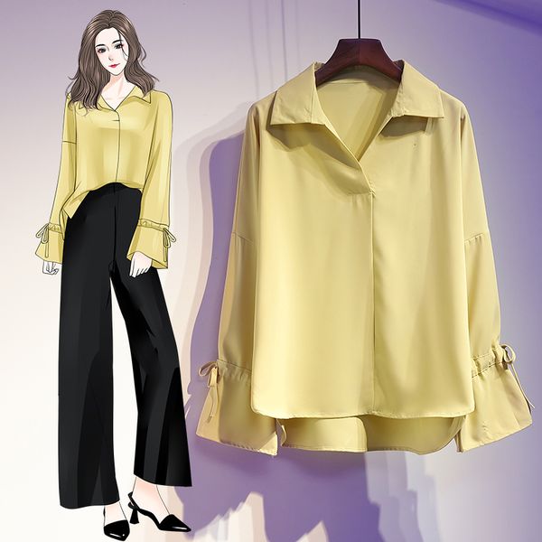 plus size office lady yellow female white shirt vintage burnt chiffon long korean blue blouse irregular cloth f8r9
plus size office lady yellow female white shirt vintage burnt chiffon long korean blue blouse irregular cloth f8r9