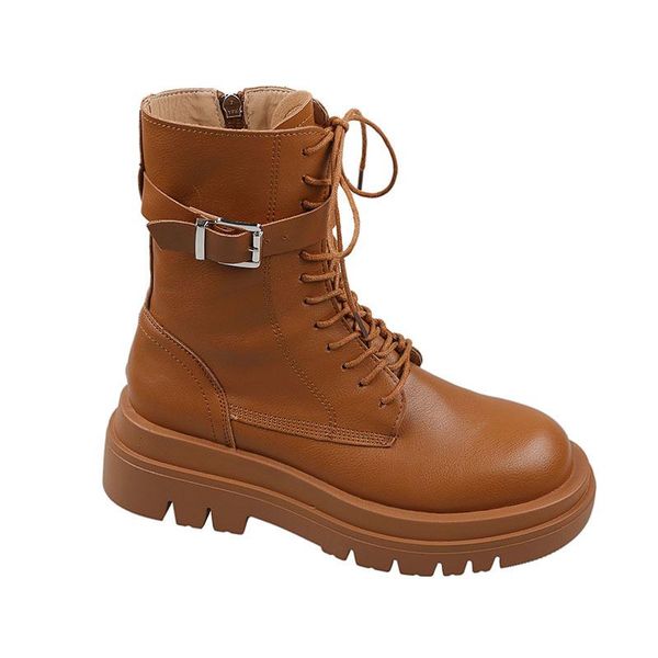 boots high women quality zipper metal buckle thick rubber outsole lace-up round toe black brown cool 
boots high women quality zipper metal buckle thick rubber outsole lace-up round toe black brown cool