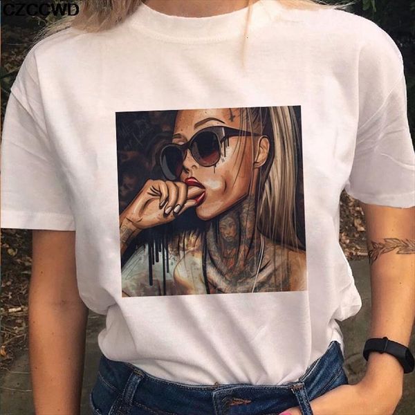 Vogue Loose Black Cool Girl Men T Shirt Print Women Harajuku Summer Short Sleeve Topstshirt Streetwear Gothic Tees, White;black
Vogue Loose Black Cool Girl Men T Shirt Print Women Harajuku Summer Short Sleeve Topstshirt Streetwear Gothic Tees, White;black
