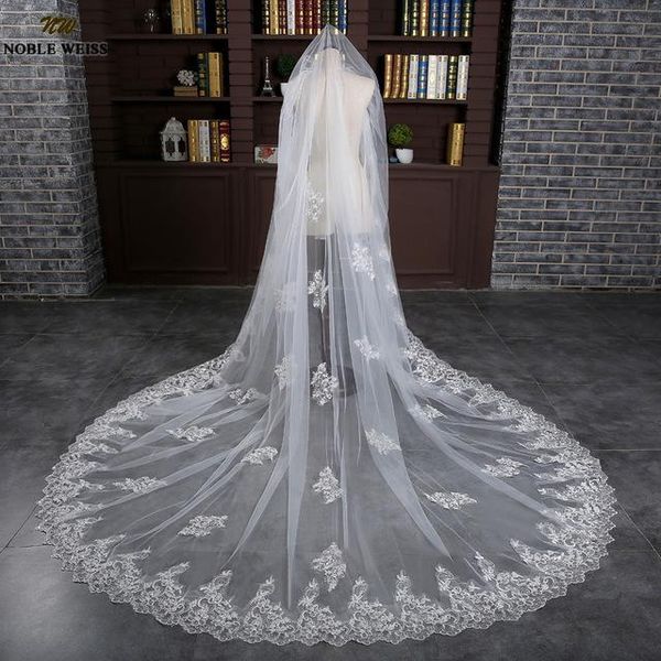 bridal veils cathedral wedding veil applique edge one layer white ivory lace long accessories, Black
bridal veils cathedral wedding veil applique edge one layer white ivory lace long accessories, Black