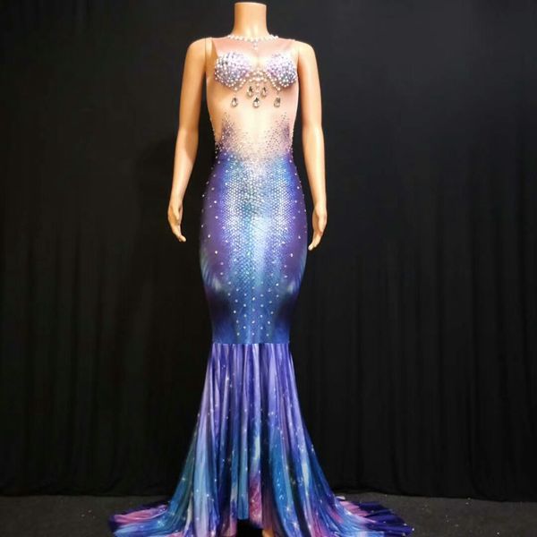 sparkly sleeveless crystal pearl 3d print trumpet dress women evening party long tail dress birthday celebrate stage show wear, Black;red
sparkly sleeveless crystal pearl 3d print trumpet dress women evening party long tail dress birthday celebrate stage show wear, Black;red