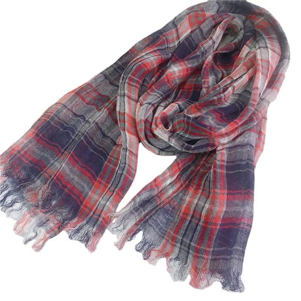 scarves women's scarf spring and summer pure linen plaid light breathable sweet style ladies shawl, Blue;gray
scarves women's scarf spring and summer pure linen plaid light breathable sweet style ladies shawl, Blue;gray