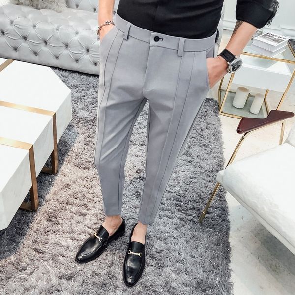 2021 new fashion business stretch suit brand black gray casual straight slim pants men's trousers qd0v
2021 new fashion business stretch suit brand black gray casual straight slim pants men's trousers qd0v
