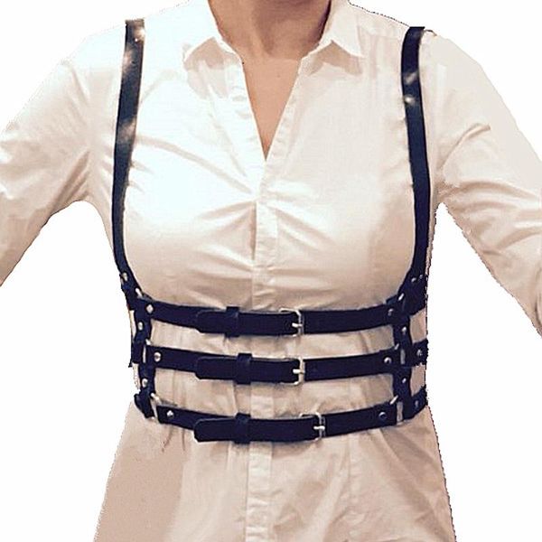 belts 2021 metal classic handmade leather harness three row line body bondage cage belt underbust waist straps accessories, Black;brown
belts 2021 metal classic handmade leather harness three row line body bondage cage belt underbust waist straps accessories, Black;brown