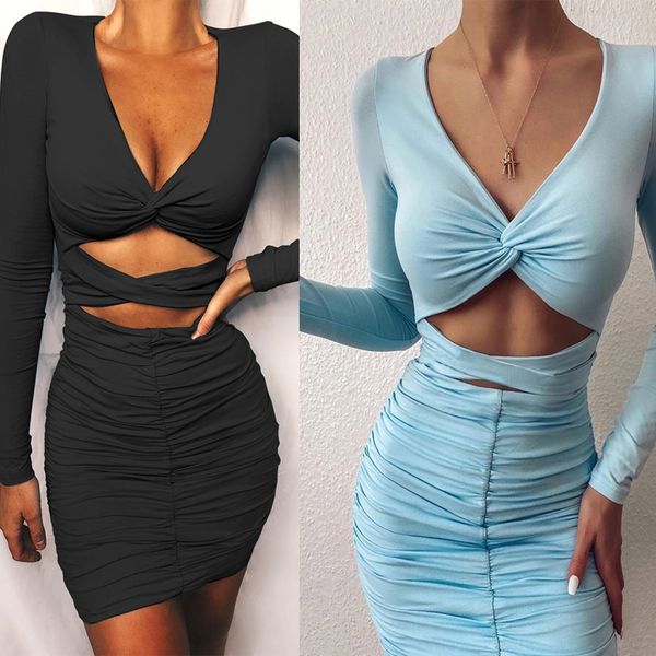 2021 women new hollow out bandage party women's long sleeve autumn winter deep v neck bodycon backless es 8kpv, Black;gray
2021 women new hollow out bandage party women's long sleeve autumn winter deep v neck bodycon backless es 8kpv, Black;gray