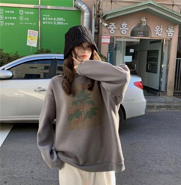 women's hoodies & sweatshirts korean vintage harajuku chic pattern letter printing loose velvet women 2021 female, Black
women's hoodies & sweatshirts korean vintage harajuku chic pattern letter printing loose velvet women 2021 female, Black