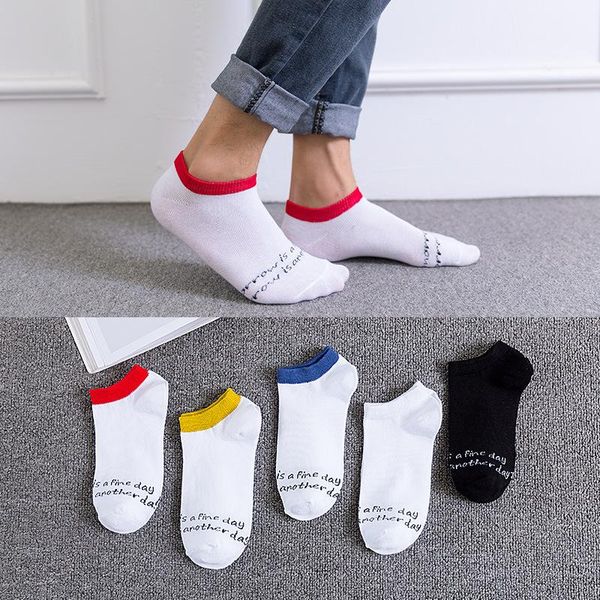 men's socks 5 pairs men summer thin cotton breathable and sweat-absorbent male low-cut alphabet sports, Black
men's socks 5 pairs men summer thin cotton breathable and sweat-absorbent male low-cut alphabet sports, Black