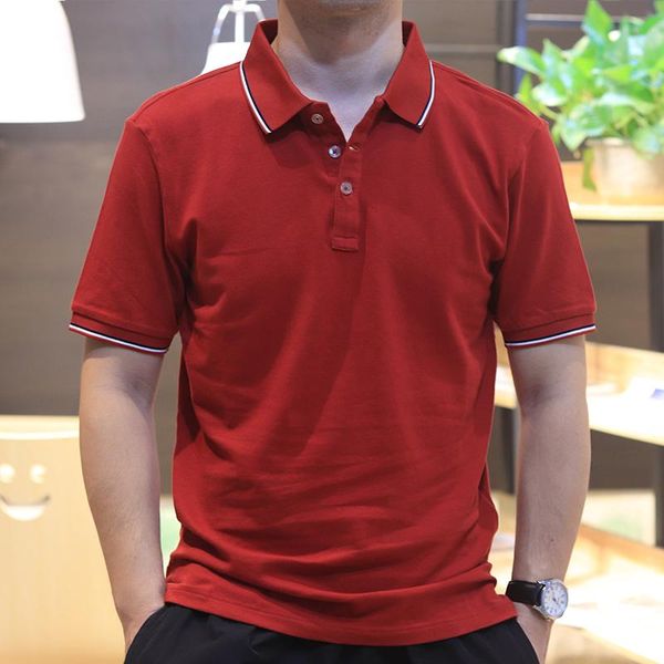 men's polos short-sleeved embroidered lapel shirt brand, White;black
men's polos short-sleeved embroidered lapel shirt brand, White;black