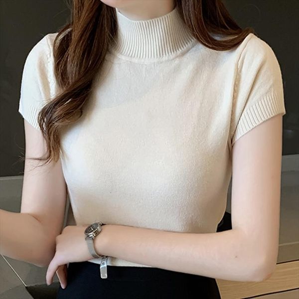 blusas mujer de moda women shirts short sleeve summer turtleneck knitted shirt blusa c931, White
blusas mujer de moda women shirts short sleeve summer turtleneck knitted shirt blusa c931, White