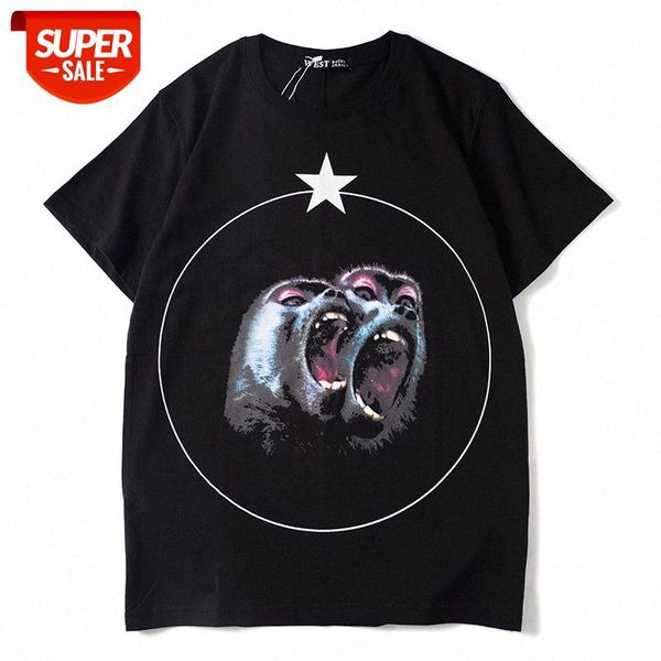 t shirt pure cotton men's summer tide brand street roaring baboons direct-injection printing short-sleeved t-shirt female couple wear #, White;black
t shirt pure cotton men's summer tide brand street roaring baboons direct-injection printing short-sleeved t-shirt female couple wear #, White;black