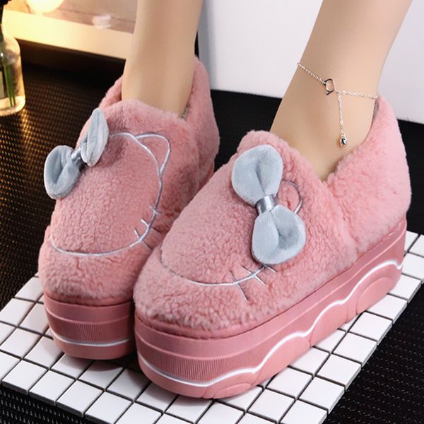 2020 women winter slippers cartoon plush indoor shoes platform bedroom soft cute warm house slippers indoor flat female shoes, Black
2020 women winter slippers cartoon plush indoor shoes platform bedroom soft cute warm house slippers indoor flat female shoes, Black