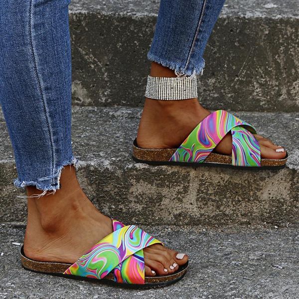 summer slippers women's rainbow color cow print flat open toe sandals plus size beach outdoor indoor1, Black
summer slippers women's rainbow color cow print flat open toe sandals plus size beach outdoor indoor1, Black