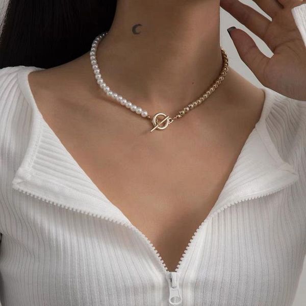 chokers 2021 fashion baroque pearl chain necklace women collar wedding punk toggle clasp circle lariat bead choker necklaces jewelry, Golden;silver
chokers 2021 fashion baroque pearl chain necklace women collar wedding punk toggle clasp circle lariat bead choker necklaces jewelry, Golden;silver