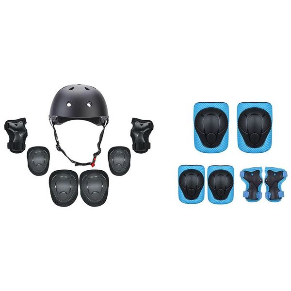 7 pcs children's helmet pad set elbow knee wrist pad protective & 1set children knee pads and elbow pads wrist guards, Black;gray
7 pcs children's helmet pad set elbow knee wrist pad protective & 1set children knee pads and elbow pads wrist guards, Black;gray