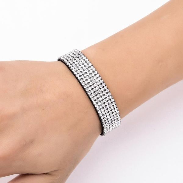 tennis shining crystal leather bracelet bangle for women man cuff wristband magnetic clasp wide velvet bracelets fashion jewelry, Golden;silver
tennis shining crystal leather bracelet bangle for women man cuff wristband magnetic clasp wide velvet bracelets fashion jewelry, Golden;silver