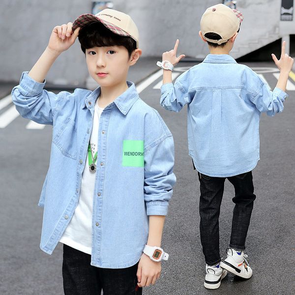 2021 new children fashions blue light denim jacket boys with long sleeves baby boy shirt loose teenage style clothes for spring fall almq, White
2021 new children fashions blue light denim jacket boys with long sleeves baby boy shirt loose teenage style clothes for spring fall almq, White