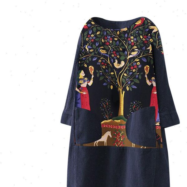 women vintage corduroy ethnic print patchwork long sleeve pockets loose dress plus size chiffon formal mother dresses, Black;gray
women vintage corduroy ethnic print patchwork long sleeve pockets loose dress plus size chiffon formal mother dresses, Black;gray