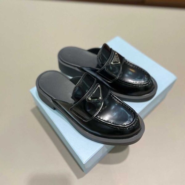 slippers spring and summer 2021 upgrade triangle label lefu slippers fashion thick bottom high baotou british zlyefi5, Black
slippers spring and summer 2021 upgrade triangle label lefu slippers fashion thick bottom high baotou british zlyefi5, Black