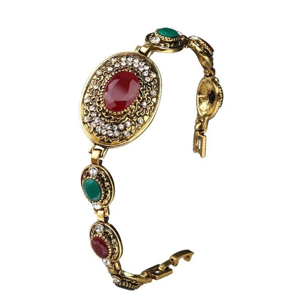 charm bracelets bracelet turkish jewelry ellipse multicolor resin austrian crystals gold color for women fashion clothing access, Golden;silver
charm bracelets bracelet turkish jewelry ellipse multicolor resin austrian crystals gold color for women fashion clothing access, Golden;silver