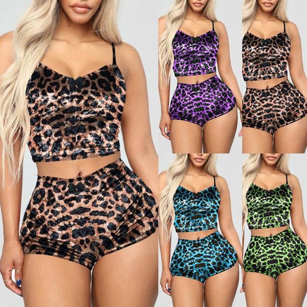 women's tracksuits fashion leopard printed velet sleeveless vest high waist shorts two piece home wear clothes set plus size#g3, Gray
women's tracksuits fashion leopard printed velet sleeveless vest high waist shorts two piece home wear clothes set plus size#g3, Gray
