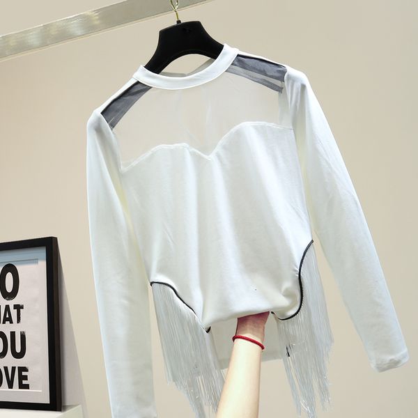 knit hollow seam womanly t-shirt 2020 sutumn fine cloth fine fitting temperament mrs t-shirts elastic shirt tt81, White
knit hollow seam womanly t-shirt 2020 sutumn fine cloth fine fitting temperament mrs t-shirts elastic shirt tt81, White