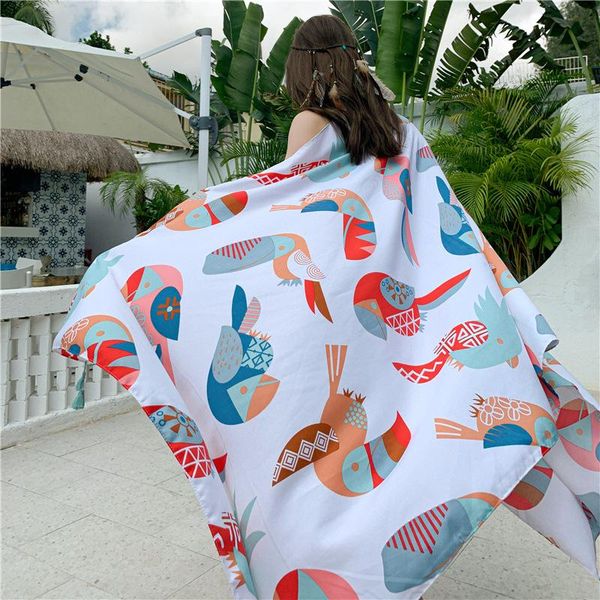 scarves dual-purpose scarf air conditioning multifunctional long fashion seaside holiday sunscreen shawl women beach towel, Blue;gray
scarves dual-purpose scarf air conditioning multifunctional long fashion seaside holiday sunscreen shawl women beach towel, Blue;gray