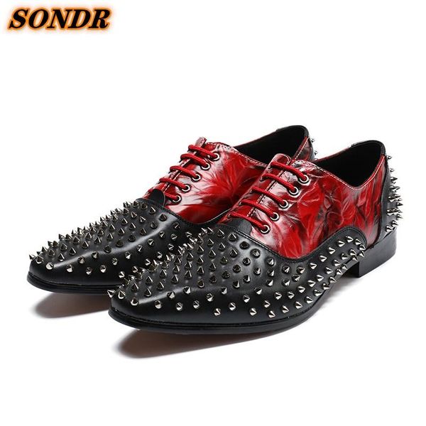 dress shoes special design men formal punk style rivets lace up for office social designer wedding oxford zapatilla hombre, Black
dress shoes special design men formal punk style rivets lace up for office social designer wedding oxford zapatilla hombre, Black
